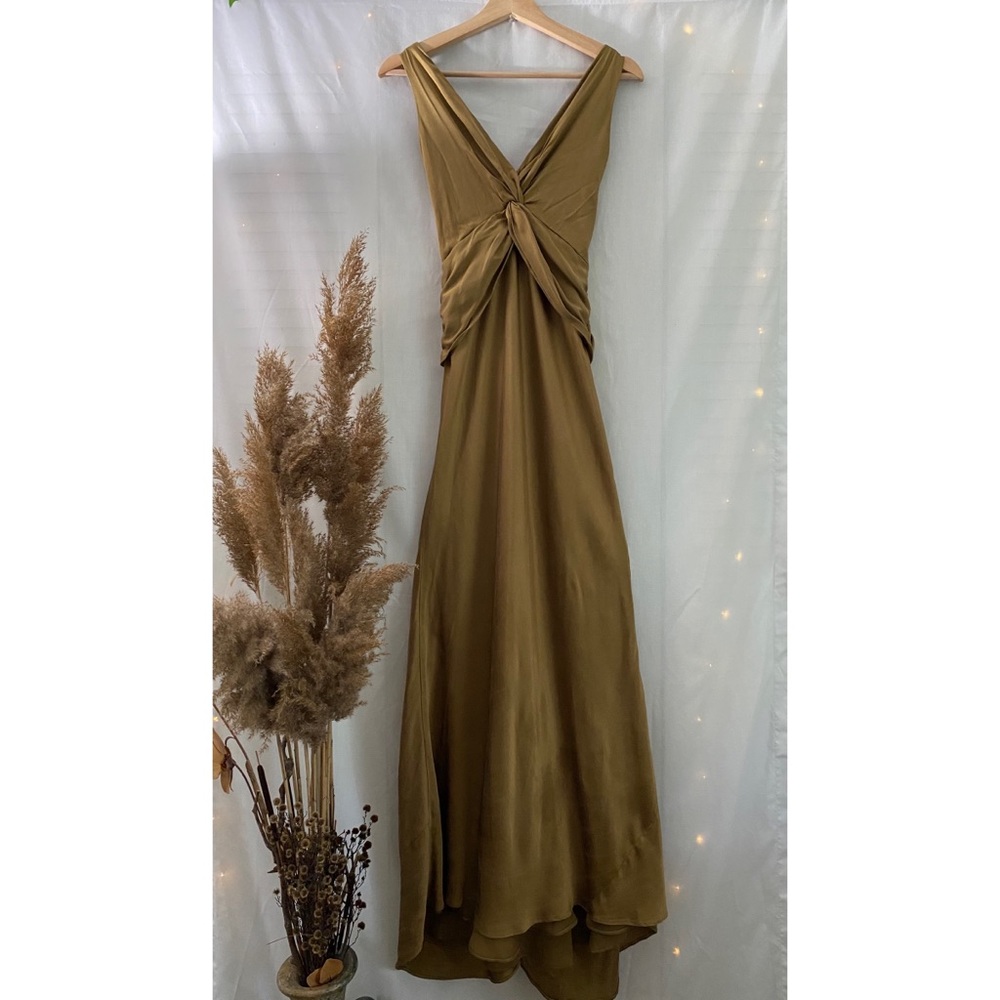 Vintage 100% Silk Long Gown